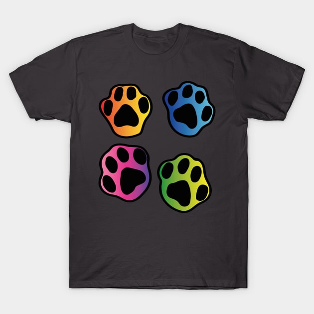 Paw Prints T-Shirt by SVGdreamcollection